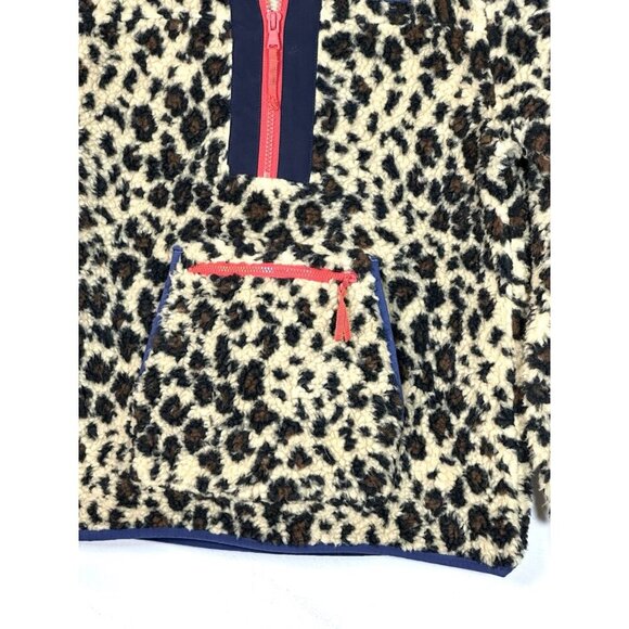 Vineyard Vines XS Womens Leopard Print Fleece SuperShep 1/2 Zip Pullover Animal - Picture 3 of 14